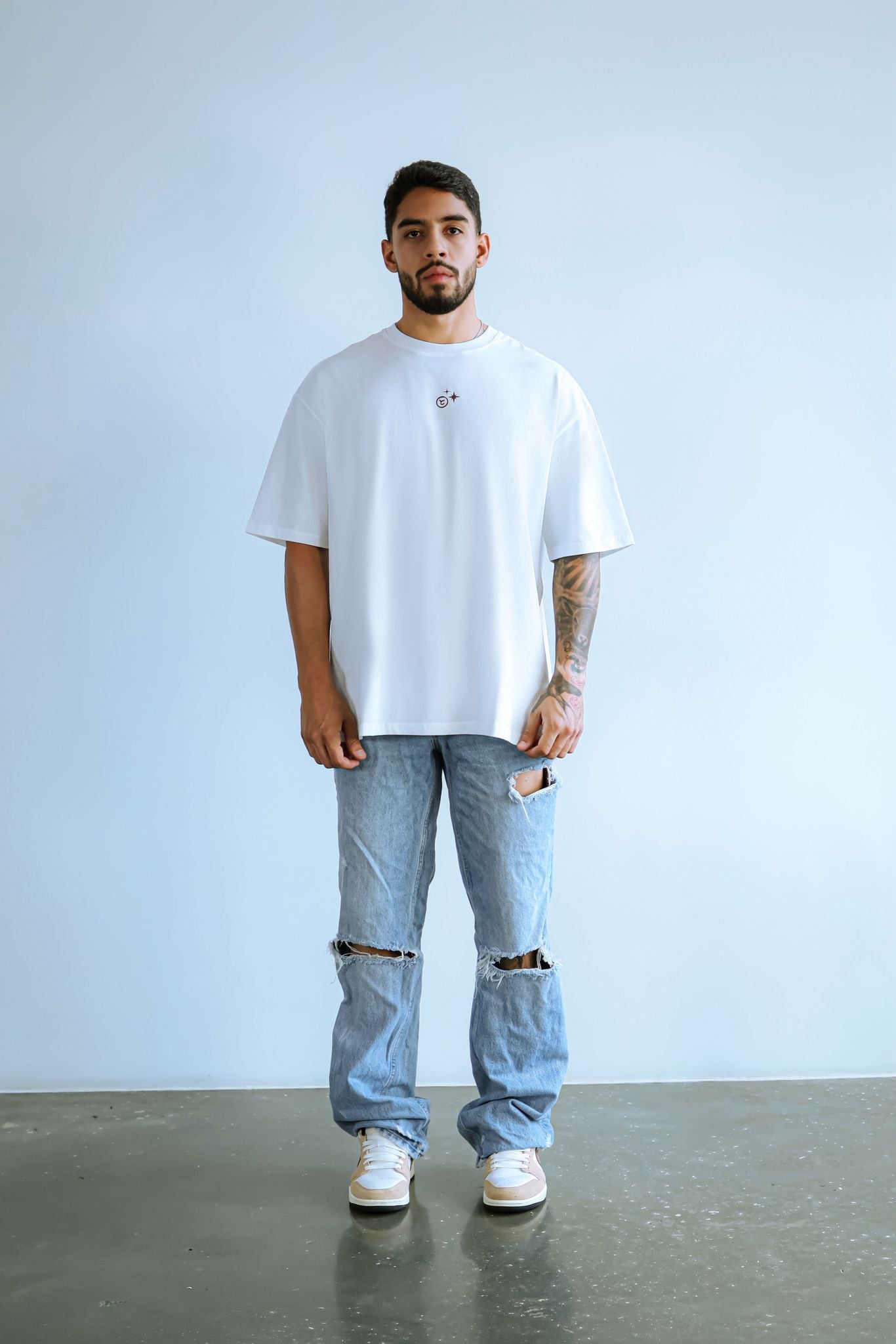 Sete Tee White and Brown